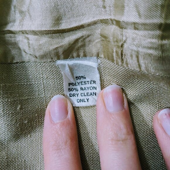 Vintage Ms. Chaus Tan Double Breasted Blazer Size M - Picture 6 of 7